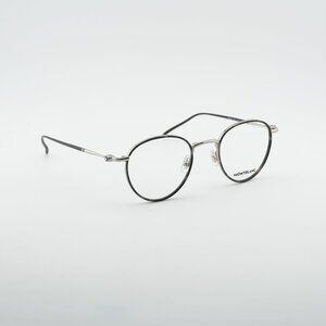 Montblanc MB0162O 002 Eyeglasses Silver/Grey 48mm Round Frame